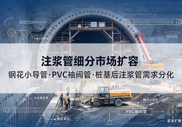 伊宁注浆管细分市场扩容，隧道钢花小导管、PVC 袖阀管、桩基后注浆管需求分化